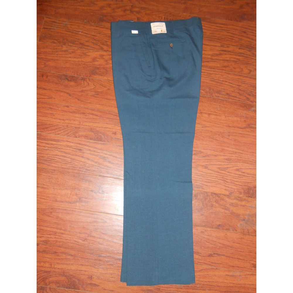 Mens‎ 70's Authentic Farah Premium Master Weave Blue 36x29 Dress Pants Slacks!!!